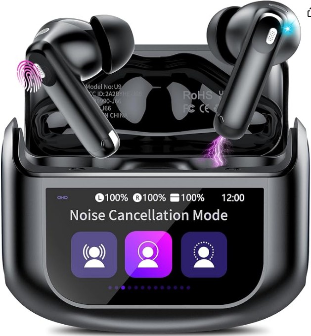 Active Noise Cancelling Ear Buds 48H Wireless Earbuds with Touch Screen